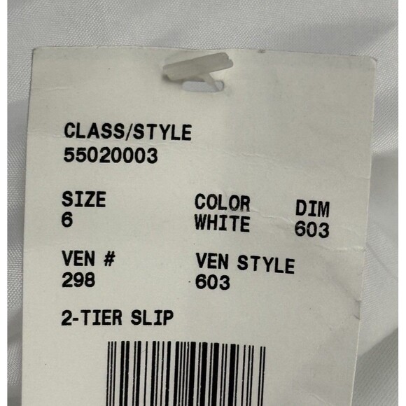 David’s Bridal White Crinoline Petticoat 6 NWT Wedding Dress Slip 2-Tier Prom - Picture 8 of 8